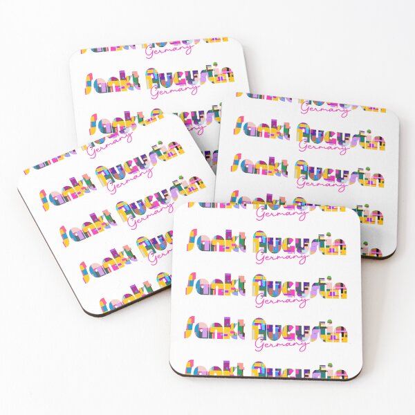Item preview, Sankt Augustin, Germany, Vibrant Abstract City Typography Art designed and sold by Wanderful-roads.