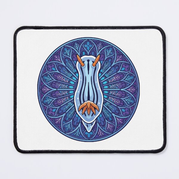 Item preview, Gothic Deep Sea Willani Nudibranch Stained Glass Rose Window designed and sold by ArcApparel2020.