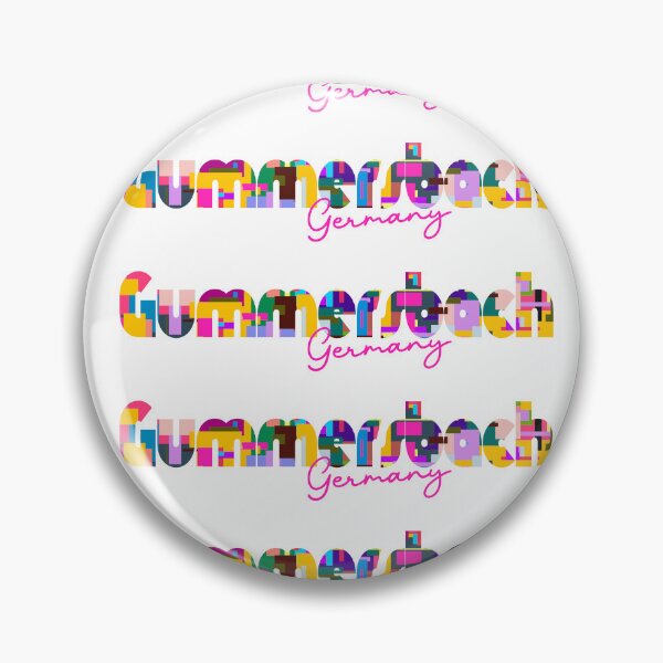 Item preview, Gummersbach, Germany, Vibrant Abstract City Typography Art designed and sold by Wanderful-roads.