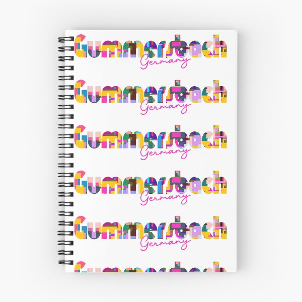 Item preview, Gummersbach, Germany, Vibrant Abstract City Typography Art designed and sold by Wanderful-roads.