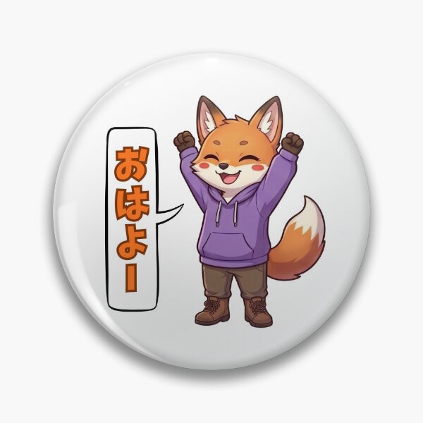 Item preview, Kawaii Hoodie Fox Good Morning designed and sold by tigre555.