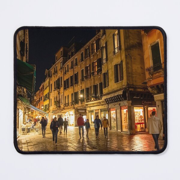 Item preview, Romantic Venice Street at Night designed and sold by ArtworkNorth.