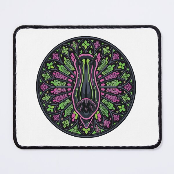Item preview, Nembrotha Kubaryana Nudibranch Stained Glass Rose Window Emblem designed and sold by ArcApparel2020.