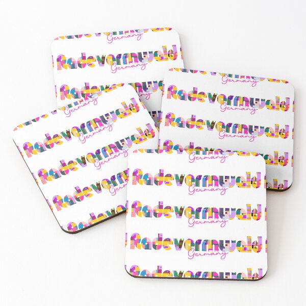 Item preview, Radevormwald, Germany, Vibrant Abstract City Typography Art designed and sold by Wanderful-roads.