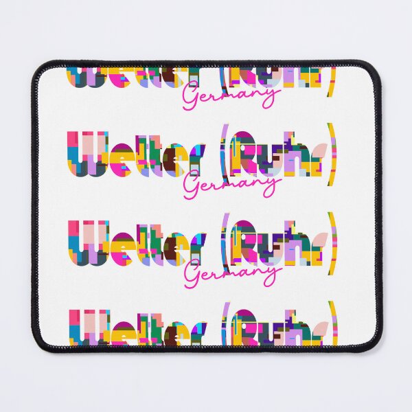 Item preview, Wetter (Ruhr), Germany, Vibrant Abstract City Typography Art designed and sold by Wanderful-roads.