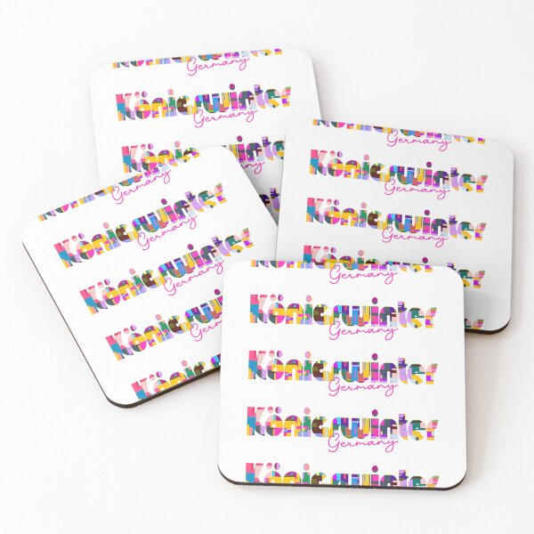 Item preview, Königswinter, Germany, Vibrant Abstract City Typography Art designed and sold by Wanderful-roads.