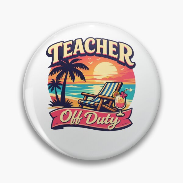 Item preview, Teacher Off Duty – Tropical Sunset Vacation Mode designed and sold by Timeless Junction.