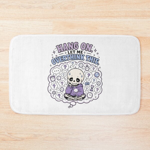 Item preview, Cute Skeleton Overthink Funny Anxiety Shirt — Hang On Let Me Overthink This Kawaii Introvert Humor Gift Tee designed and sold by MaynyStudio.