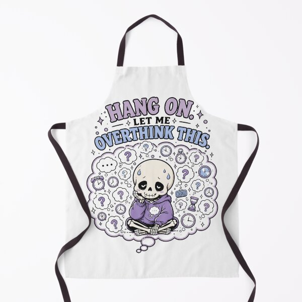 Item preview, Cute Skeleton Overthink Funny Anxiety Shirt — Hang On Let Me Overthink This Kawaii Introvert Humor Gift Tee designed and sold by MaynyStudio.