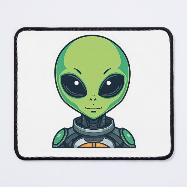 Item preview, Cosmic Explorer – Friendly Alien Sticker designed and sold by Artisan Finds Online.