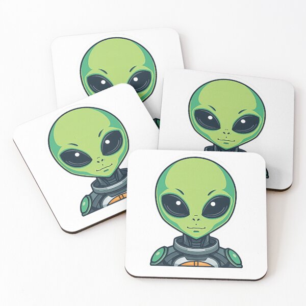 Item preview, Cosmic Explorer – Friendly Alien Sticker designed and sold by Artisan Finds Online.