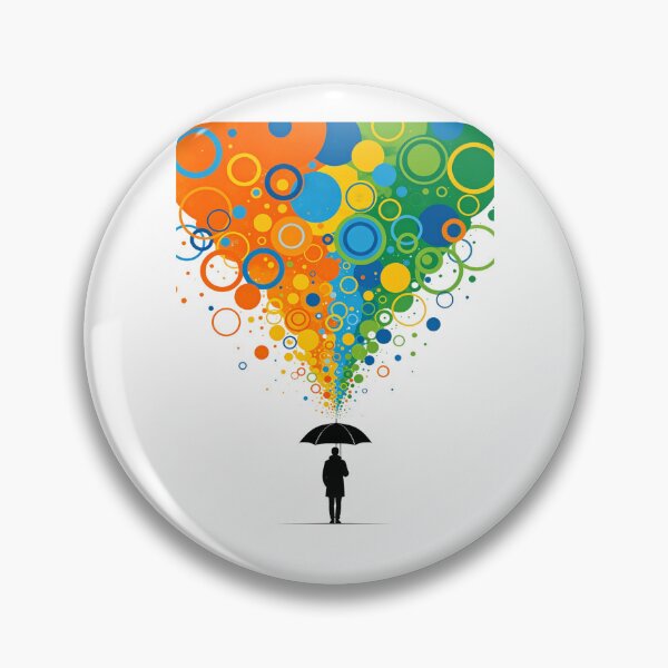 Item preview, Umbrella Color Cascade Collage – Abstract Rain Tee designed and sold by Artify24.