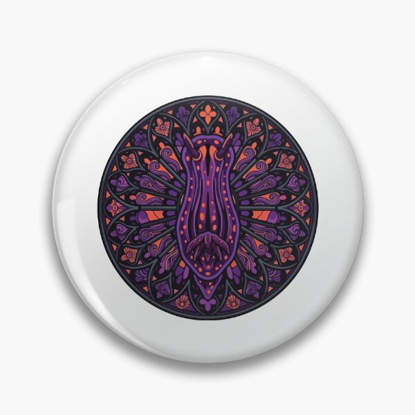 Item preview, Chromodoris Quadricolor Nudibranch Stained Glass Rose Window Patch designed and sold by ArcApparel2020.
