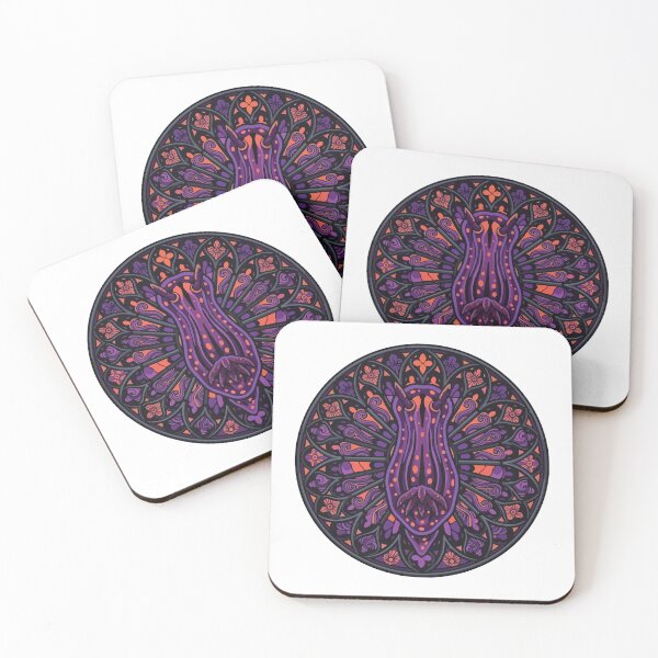 Item preview, Chromodoris Quadricolor Nudibranch Stained Glass Rose Window Patch designed and sold by Arc2020.