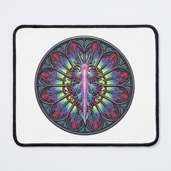 Item preview, Multicolor Stained Glass Nudibranch Rose Window Emblem designed and sold by Arc2020.
