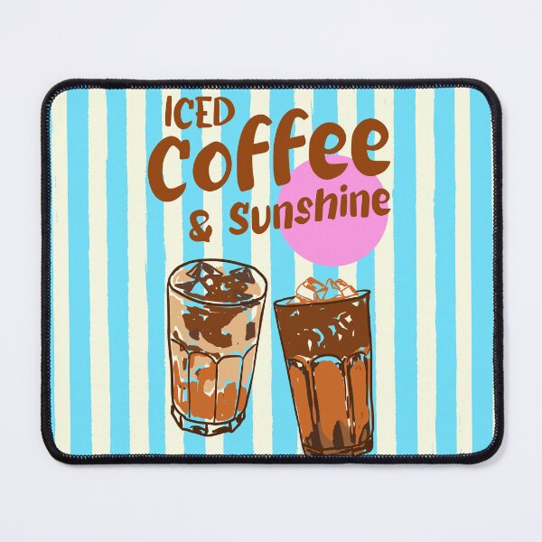 Item preview, Iced Coffee and Sunshine Summer Stripes Preppy designed and sold by MaiZephyr.