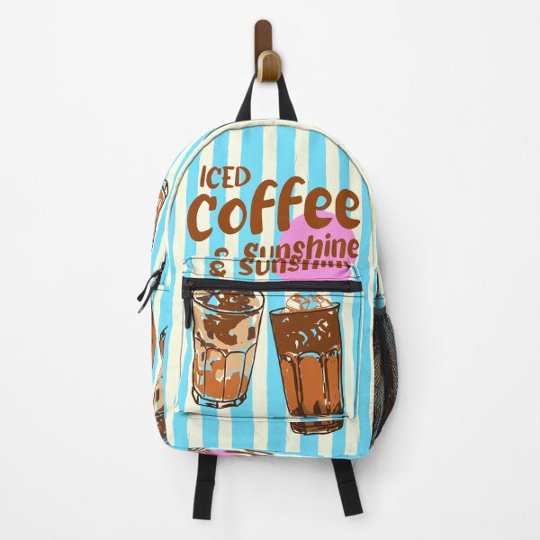 Item preview, Iced Coffee and Sunshine Summer Stripes Preppy designed and sold by MaiZephyr.