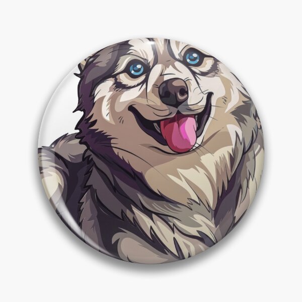Item preview, Cute Smiling Husky Dog Cartoon Illustration designed and sold by Antony004.