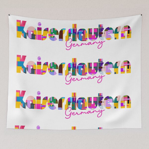 Item preview, Kaiserslautern, Germany, Vibrant Abstract City Typography Art designed and sold by Wanderful-roads.