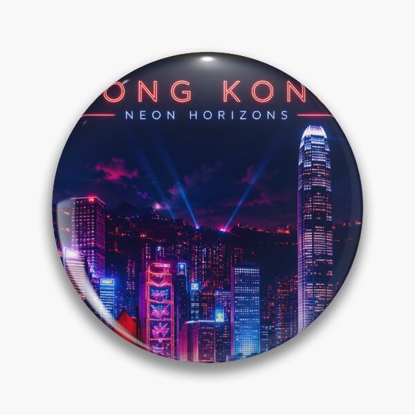 Item preview, Hong Kong Neon Horizons | Cyberpunk Skyline | Futuristic Cityscape | Synthwave Travel Art designed and sold by Neo Tokio.