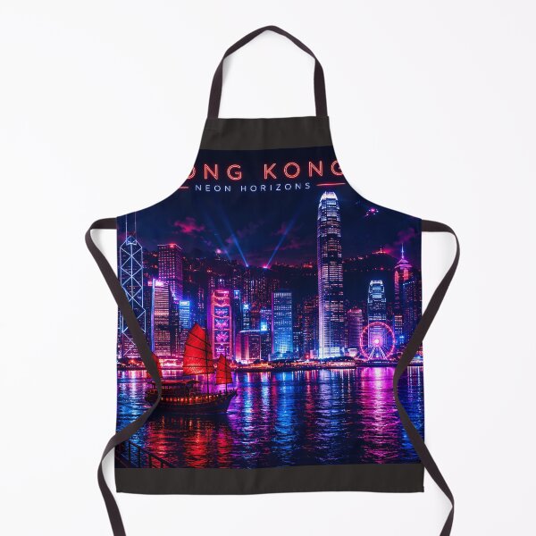 Item preview, Hong Kong Neon Horizons | Cyberpunk Skyline | Futuristic Cityscape | Synthwave Travel Art designed and sold by Neo Tokio.