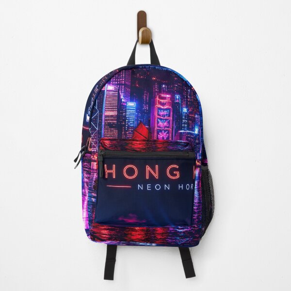 Item preview, Hong Kong Neon Horizons | Cyberpunk Skyline | Futuristic Cityscape | Synthwave Travel Art designed and sold by Neo Tokio.