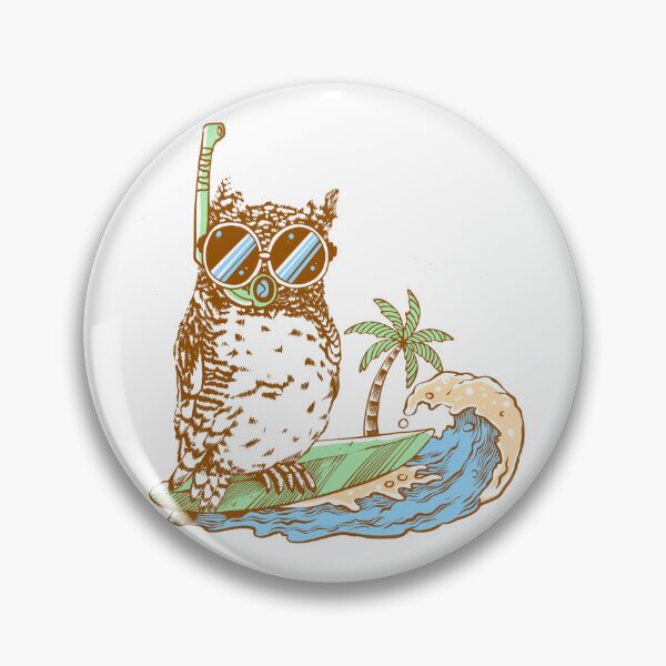 Item preview, Funny Surfing Owl with Snorkel Sunglasses designed and sold by phsycartwork.