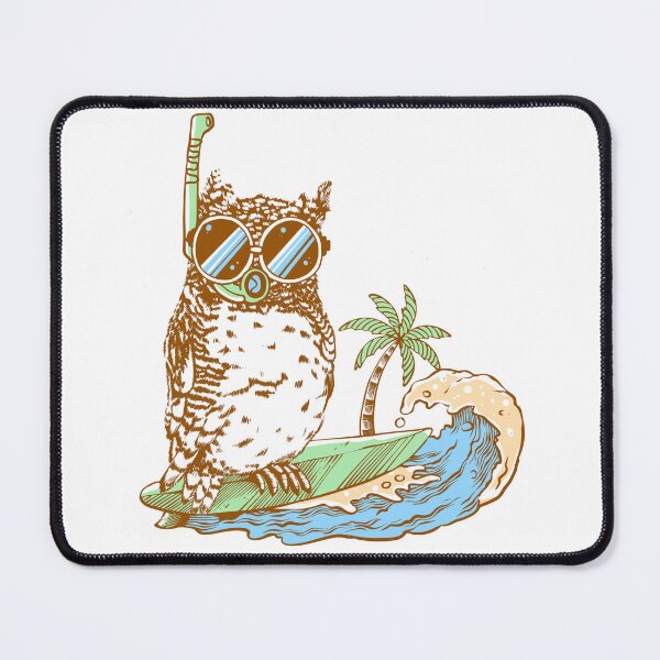 Item preview, Funny Surfing Owl with Snorkel Sunglasses designed and sold by phsycartwork.