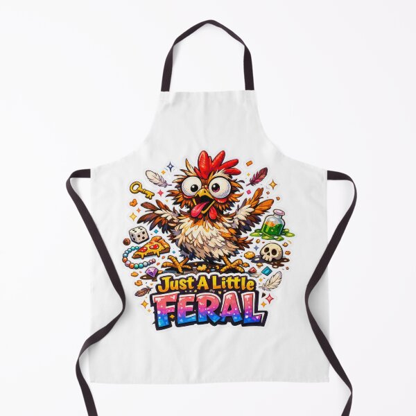 Item preview, Just A Little Feral Funny Chaos Chicken designed and sold by Chill Chicken Studio.