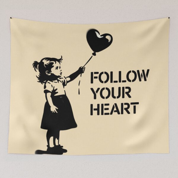Item preview, BANKSY - FOLLOW YOUR HEART designed and sold by 123ks.
