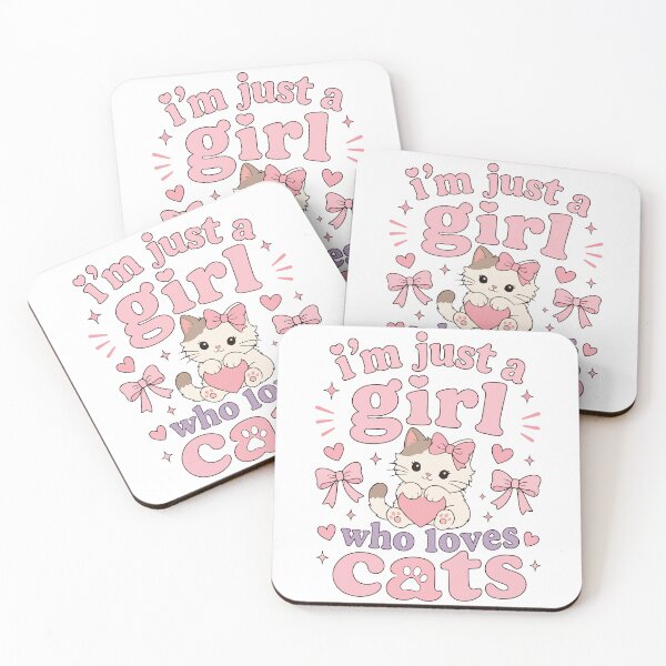 Item preview, Just A Girl Who Loves Cats Cute Kawaii Kitten designed and sold by BrownHorse90s.