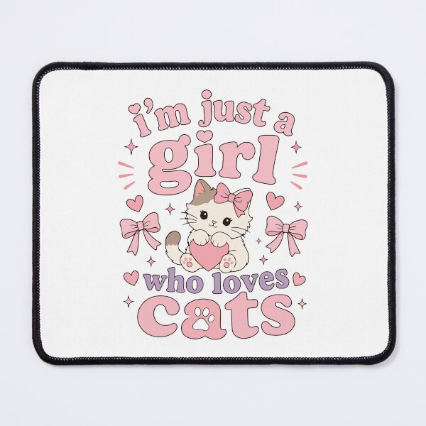 Item preview, Just A Girl Who Loves Cats Cute Kawaii Kitten designed and sold by BrownHorse90s.