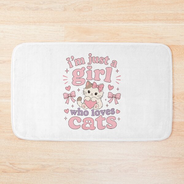 Item preview, Just A Girl Who Loves Cats Cute Kawaii Kitten designed and sold by BrownHorse90s.
