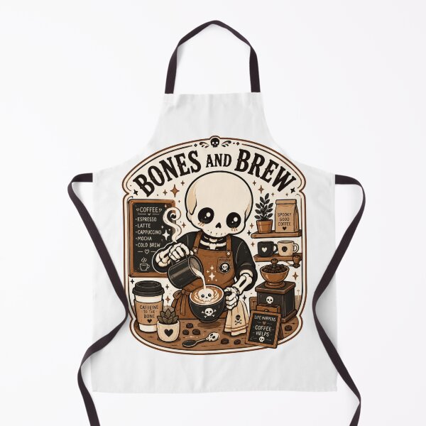Item preview, Cute Skeleton Barista Bones And Brew Funny Coffee Shirt — Caffeine To The Bone Kawaii Skull Coffee Lover Gift Tee designed and sold by MaynyStudio.