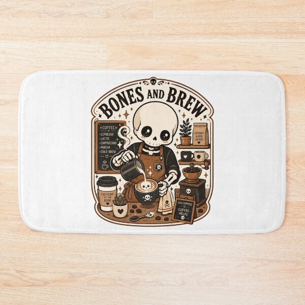 Item preview, Cute Skeleton Barista Bones And Brew Funny Coffee Shirt — Caffeine To The Bone Kawaii Skull Coffee Lover Gift Tee designed and sold by MaynyStudio.