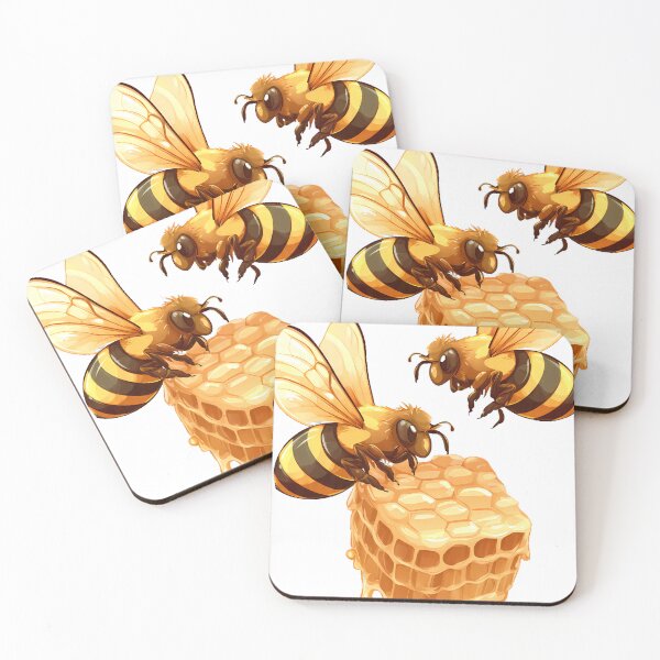 Item preview, Two Bees with Honeycomb designed and sold by pumsquare.
