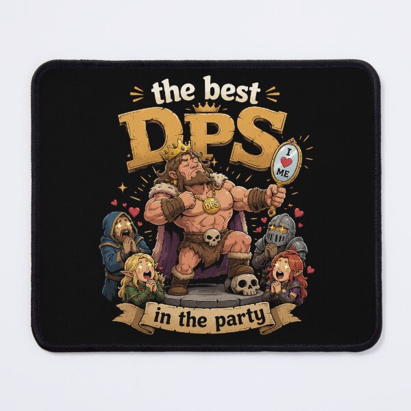 Item preview, The Best DPS In The Party Funny RPG Barbarian designed and sold by BadhbhArt.