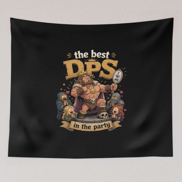 Item preview, The Best DPS In The Party Funny RPG Barbarian designed and sold by BadhbhArt.