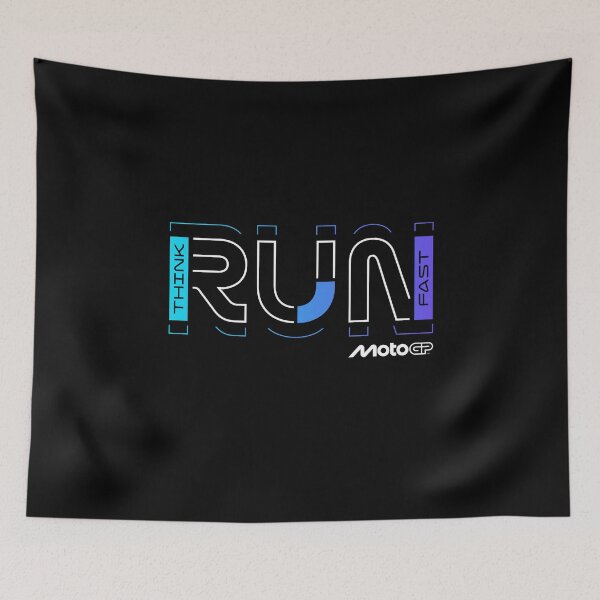 Item preview, Think Run Fast MotoGP Racing Geometric Typography designed and sold by Stotee.