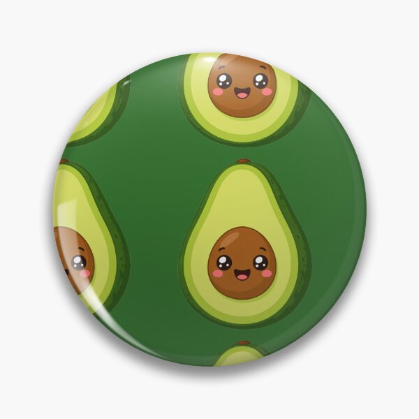 Item preview, Cute Kawaii Avocado — Bold Flat Foodie Sticker designed and sold by NUFADE.