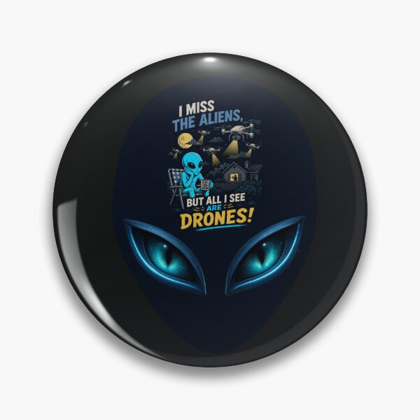 Item preview, I Miss the Aliens, But All I See Are Drones | Funny UFO Alien Graphic T-Shirt designed and sold by Aimetoi.