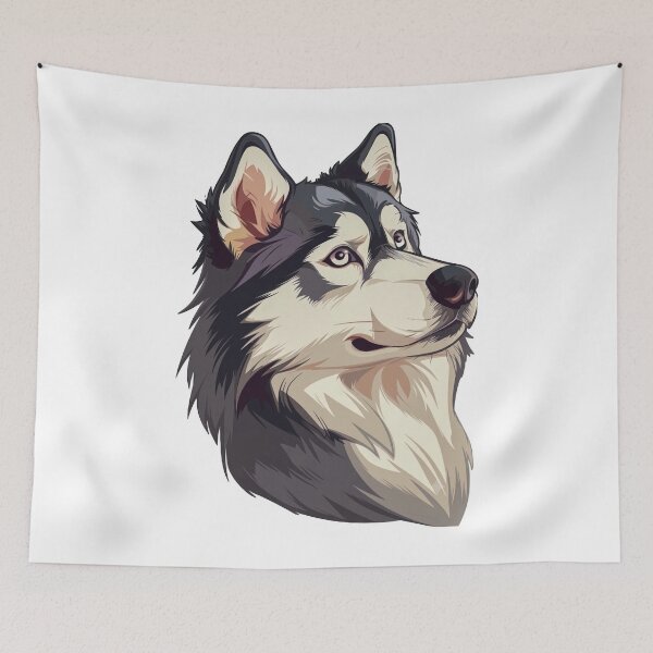 Item preview, Ilustración de perro husky siberiano designed and sold by Antony004.