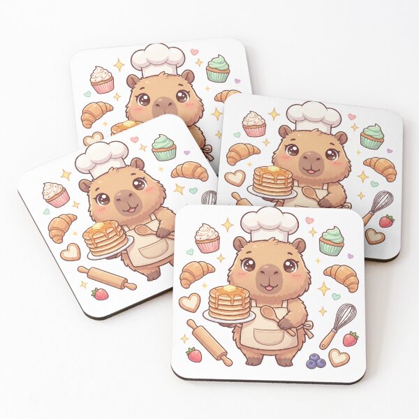 Item preview, Cute Capybara Chef  Kawaii Baking Animal Sticker  Food Lover T-Shirt designed and sold by Him0227.