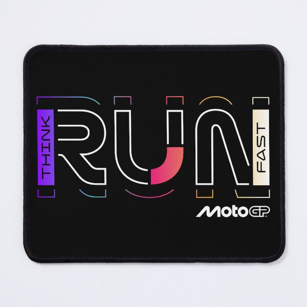 Item preview, Think Run Fast MotoGP Racing Geometric Typography designed and sold by Stotee.