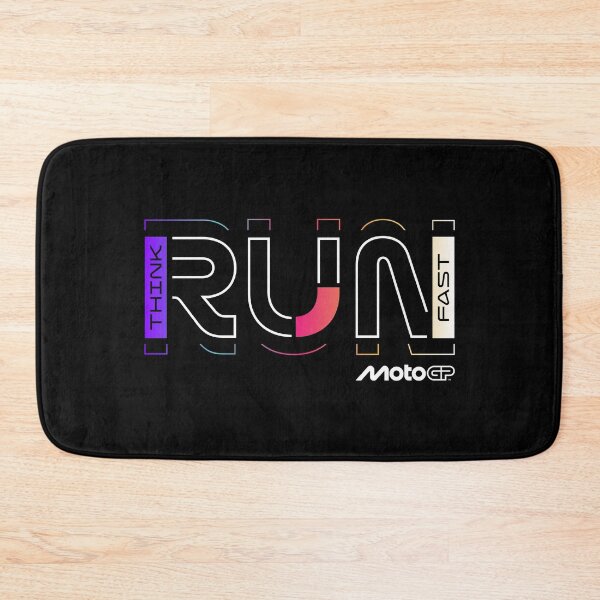 Item preview, Think Run Fast MotoGP Racing Geometric Typography designed and sold by Stotee.