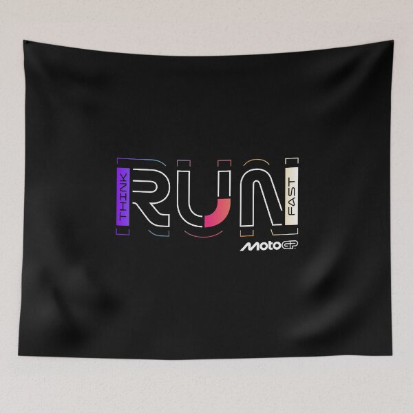 Item preview, Think Run Fast MotoGP Racing Geometric Typography designed and sold by Stotee.