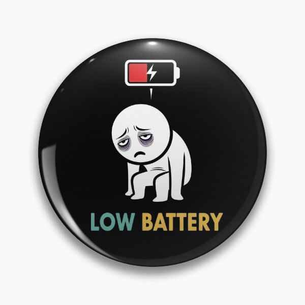 Item preview, Low Battery Funny Tired Chibi Cartoon Graphic designed and sold by DigitalArtx-com.