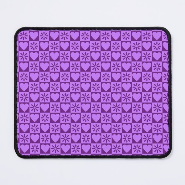 Item preview, Purple Daisy And Heart Checkerboard designed and sold by Finding Fortuity.
