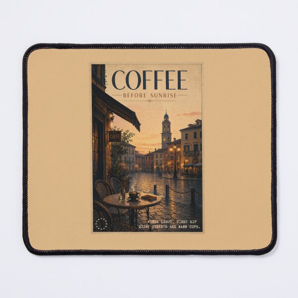 Item preview, Coffee Before Sunrise Vintage European Cafe Aesthetic Poster designed and sold by KaBaRen.