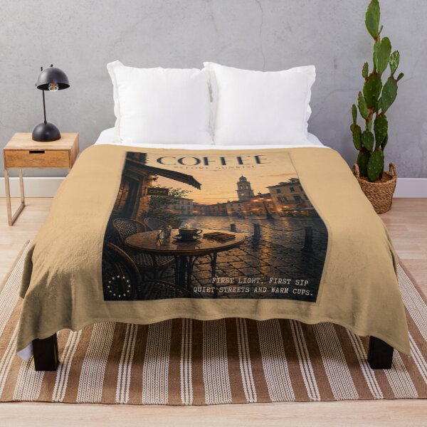 Item preview, Coffee Before Sunrise Vintage European Cafe Aesthetic Poster designed and sold by KaBaRen.